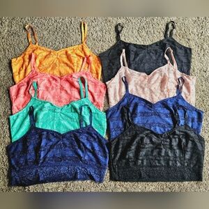 8 Bralettes ~ no padding - XL